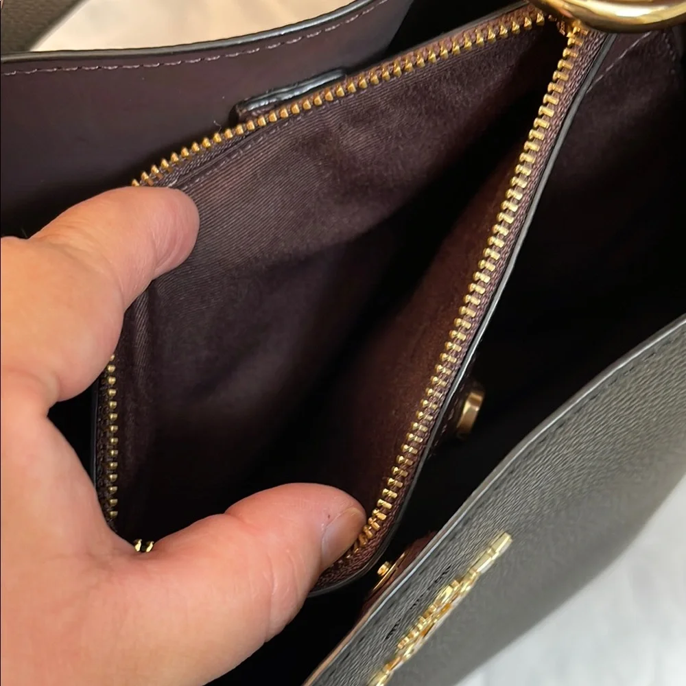 Coach Black Leather Town Bucket Bag - Picture 5 of 5